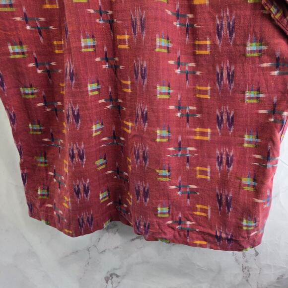 The Territory Ahead Shirt Mens Medium Red Button Up Short Sleeve Retro Vtg - Picture 8 of 11